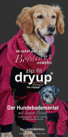 Fit4Dogs - Hundebademantel dryup body zip.fit Bordeaux