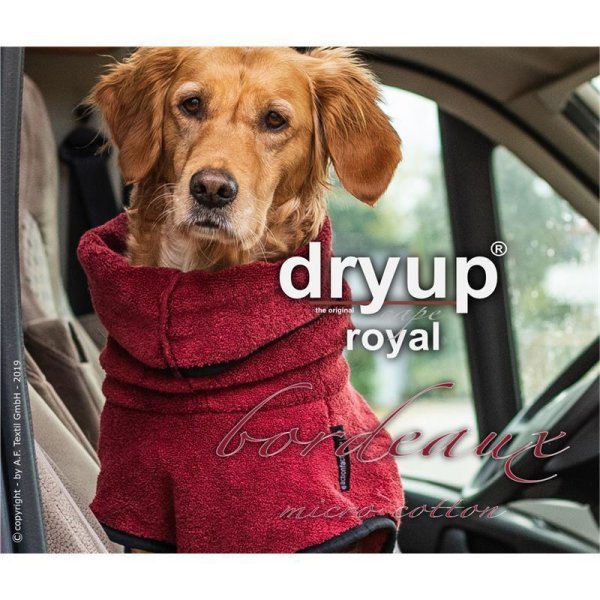 Fit4Dogs - Hundebademantel dryup cape Royal Bordeaux